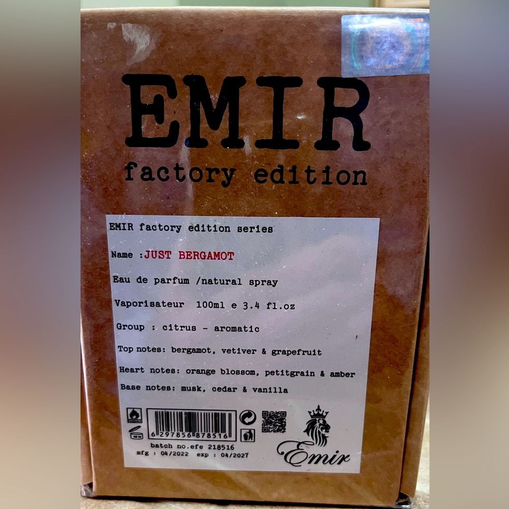 EMIR Factory Edition Just Bergamot Eau de Parfum
